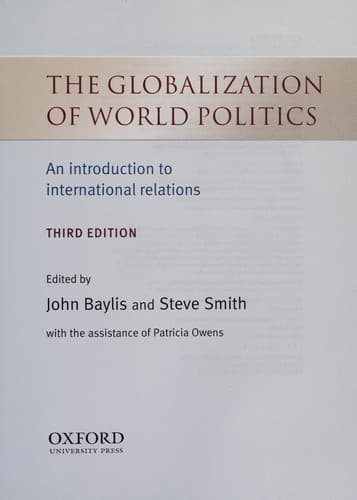 The Globalization of World Politics: An Introduction to International Relations
